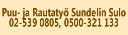 Puu- ja Rautatyö Sulo Sundelin logo